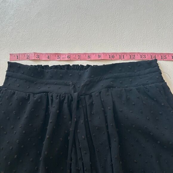 Miss Me NWT Black Swiss Dot Crochet Wide Leg Pants Size Large - Picture 9 of 15